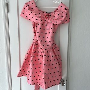 BATSHEVA Salt Dress in Pink Polka Dot